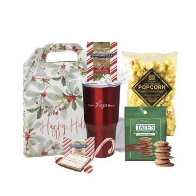 Holiday Cheer Gift Box with Tumbler & Treats