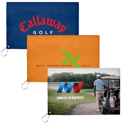 17" x 11" Sublimated Golf Towel - 200GSM (QuickShip) 15-20 Days