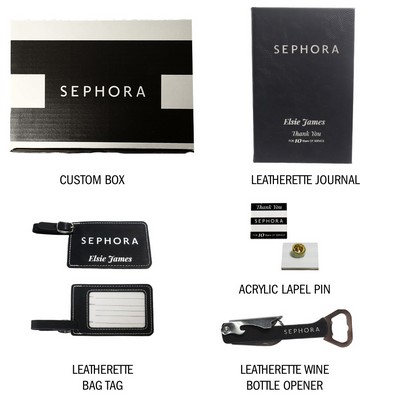 Milestone Years of Service Leatherette Employee Appreciation Kit with Lapel Pin