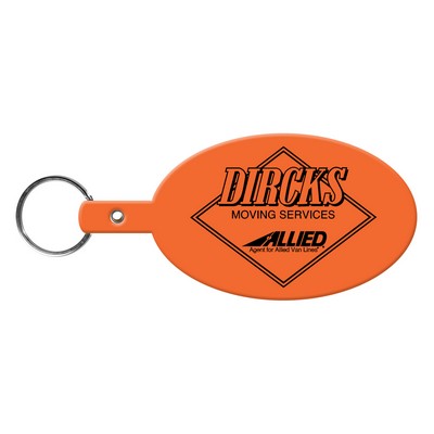 Large Oval Shaped Flexible Key Tag