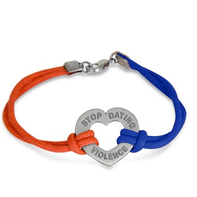 Orange/Blue Awareness Bracelet w/ Customized Message