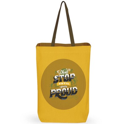 7 oz Cotton Canvas Tote Bag - 10"x14" w/ - 5"G - 20"Handle