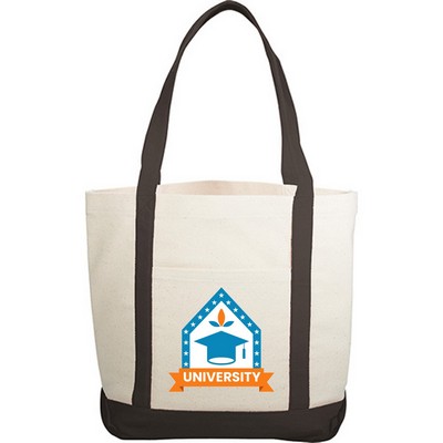 Sublimation 10 oz Poly Canvas Tote Bag - 12.25"W x 14.75"H x