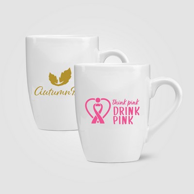 13 oz. Ceramic Bistro Mug - White - Silkscreen