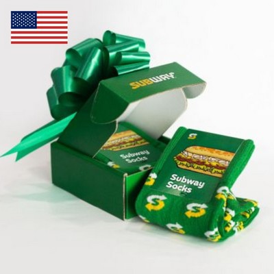 Sock-In-A-Box: Onboarding Kit, Event Invitation, Corporate Gifts - American Made