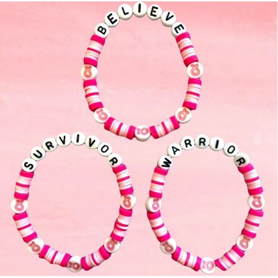 Beaded Bracelets Breast Cancer Awareness