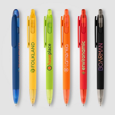 Jutta Recycled Plastic Transparent Trim Pen - Full-Color Inkjet