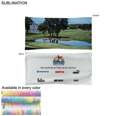 Golf Caddie Tournament Towel in Microfiber Dri-Lite Terry, Sublimated Edge to Edge 2 Side (20"x40")
