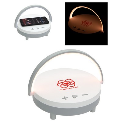 Archway Wireless Speaker with 5W Wireless Charger + Touch Light