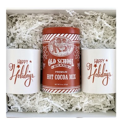 Holiday Cocoa Gift Tin with Mugs