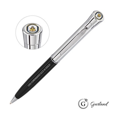 Garland® Monogram Custom Twist Ballpoint Pen - Chrome