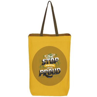 Sublimation 7 oz Poly Canvas Tote Bag - 10"W x 14"H x 5"G x