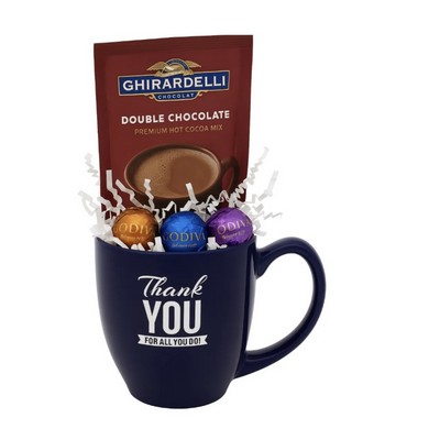 Thank You Mug with Godiva Truffles & Ghirardelli Cocoa