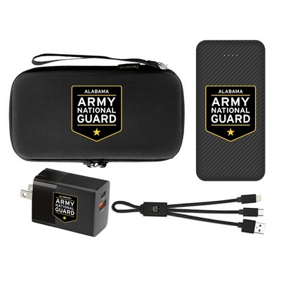 10,000 mAh Carbon Fiber Power Bank Gift Pack Set