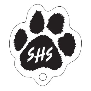 Key Tag Paw Print (1 7/8"x 2 1/8") Full Color