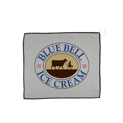 15" X 18" Waffle Golf Towel with Grommet And Hook