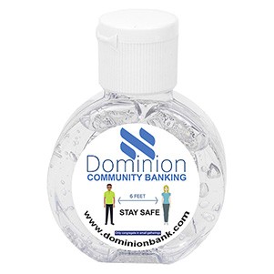 "CirPal" 1 oz Compact Hand Sanitizer Antibacterial Gel in Round Flip-Top Squeeze Bottle