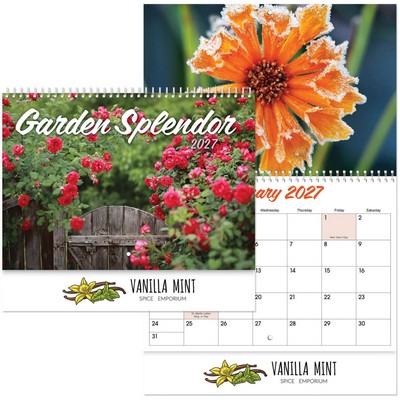 Full Color Garden Splendor Spiral Wall Calendar