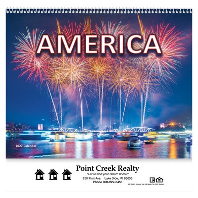 America! Wall Calendar: 2027 Spiral Bound