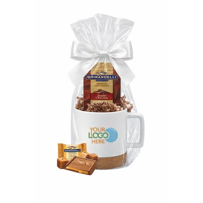 Cork & Ceramic Mug with Ghirardelli Cocoa & Chocolate